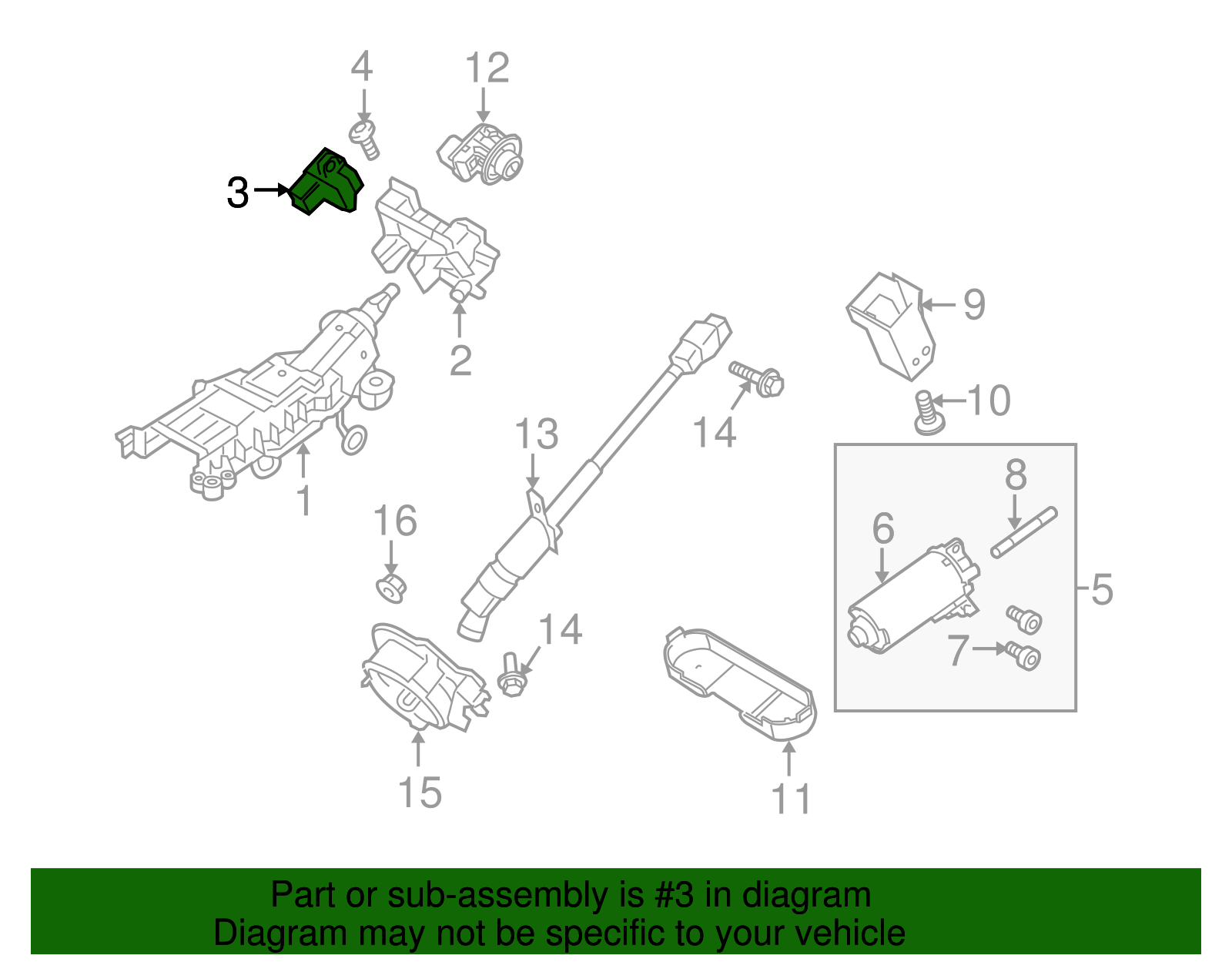 Genuine Ford Steering Wheel Position Sensor 8T4Z3F818A eBay