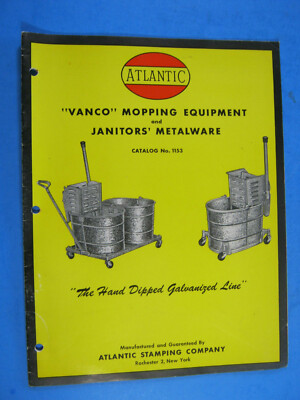 ATANTIC VANCO MOP JANITOR METALWARE SUPPLY ROCHESTER CATALOG 17 PAGES ORIGINAL 