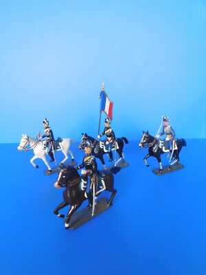 Figurine CBG Mignot d'étendard des chevau-léger lanciers-gendarmes a
