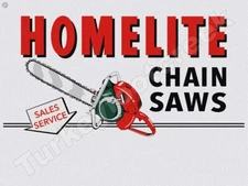 Homelite Chain Saws Sales Service 9" x 12" Metal Sign