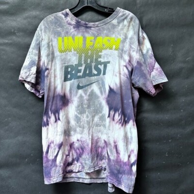 Nike Tee Tie Dye Shirt Size Large Purple Blue Tied Dyed T-Shirt Tee The Beast | eBay