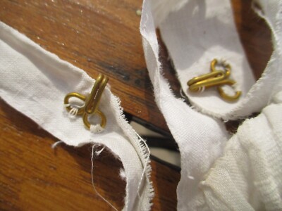 10 Large Antique 1900 Brass Staples