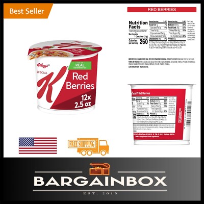Ready-to-Eat Kellogg s Cereal Cups - Healthy Breakfast with Strawberries, 30oz