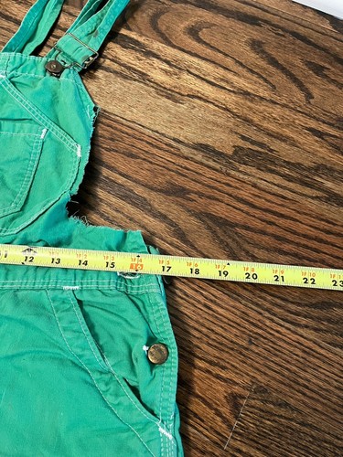 Washington Dee Cee Bib Overalls Sanforized Carpenter Jeans VTG Green - Picture 4 of 9