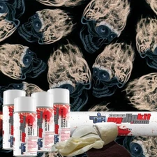 MYDIPKIT Hydro Dipping Water Transfer Print KIT LL-115 Metallic Skulls Cherry