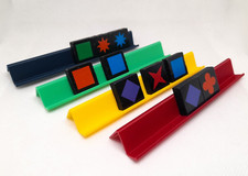 Qwirkle Travel Edition Tile Holder Stand - Set of 4 - Red Yellow Green Blue