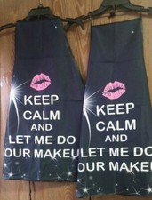 2 Keep Calm And Let Me Do Your Makeup Navy Blue Apron