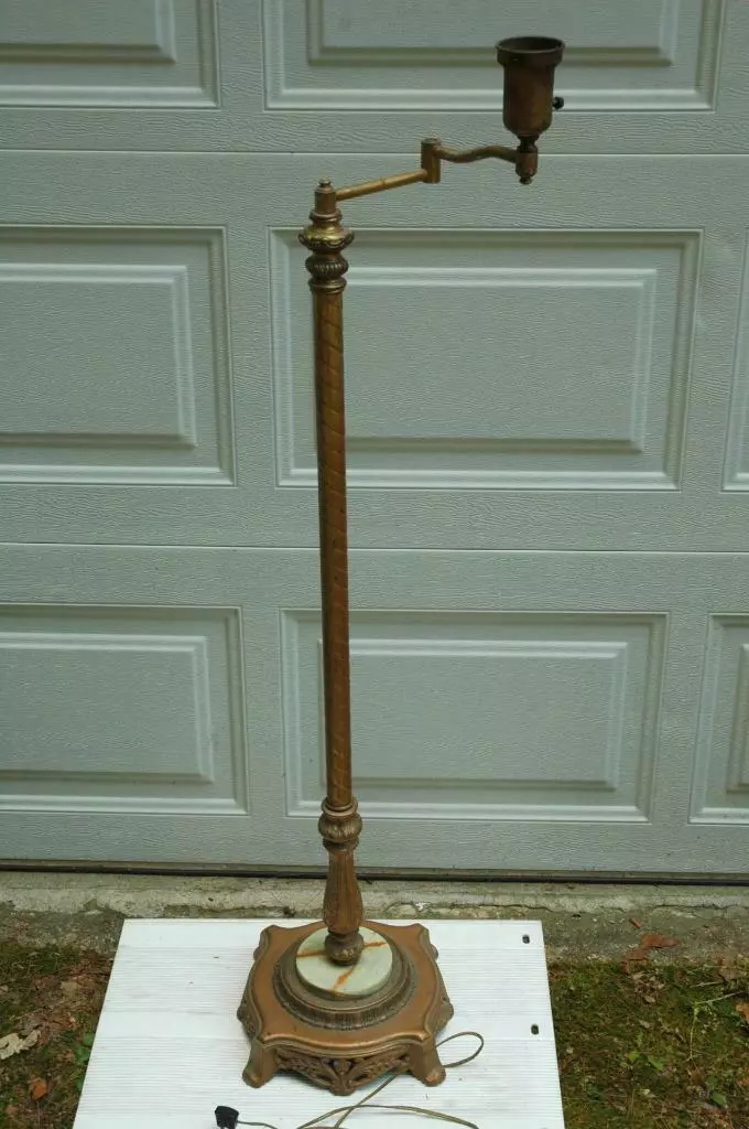 Cast iron top floor lamp