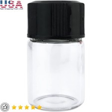 12PCS 2ML Clear Glass Vials W/ Orifice Reducers Droppers Essential Oils New