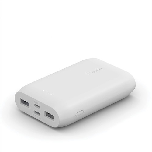 Belkin 10K Power Bank – White – Model F8J267btWHT– Dual USB - Fast Charging - Picture 5 of 6
