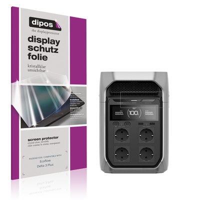 2x Schutzfolie klar für Ecoflow Delta 3 Plus Displayschutzfolie Folie Display