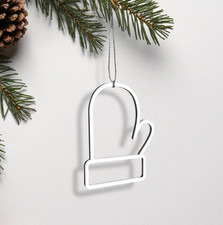 Mitten Acrylic Ornaments: Wall, Window  Christmas Tree Decor Choose Color