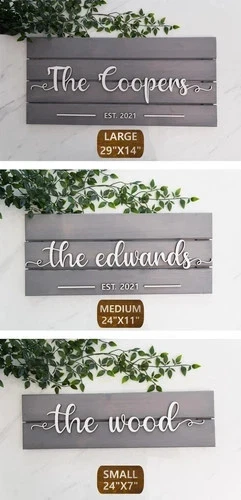 Home Decor, Personalized Gift, Housewarming gift, Wall Art, 3D Sign, Family Last - Image 4 of 4