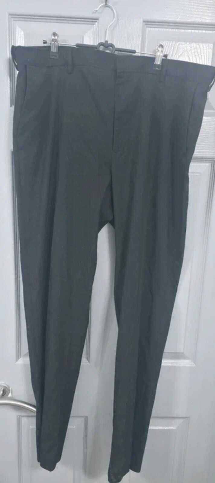 M&S black regular fit trousers - Size 42/33