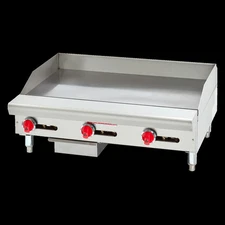 American Range ARSMG-48 48" Countertop Manual Gas Griddle w/ 1" Thick Plate
