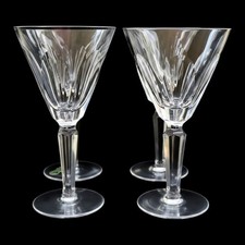 Vintage Waterford Crystal Sheila Claret Wine Glasses 6.5" Ireland Set of 4