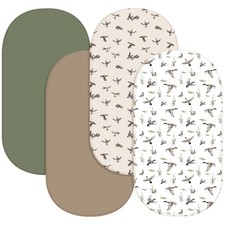 4 Pack Mallard Duck Bassinet Sheets 32 x 16 x 4 Inches Hunting Stretchy Neutr...