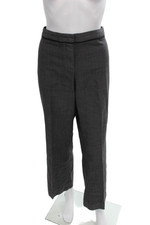 Boss Hugo Boss Women Dress Pants Gray Virgin Wool Zip Inseam 29 Size 10