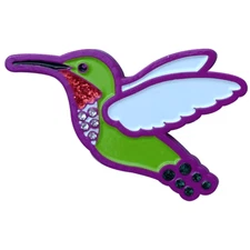 ReadyGolf: Hummingbird Ball Marker & Hat Clip with Crystals