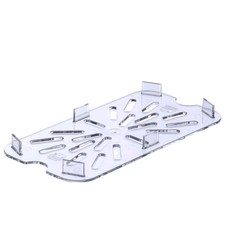 Estante de drenaje de plástico Carlisle para bandeja de comida de tamaño 1/4 3069507 bandeja de rejilla de drenaje para