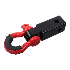 Heavy Duty 2 Steel Shackle Hitch Receiver 34 Inch D-ring Two Color Red Black
