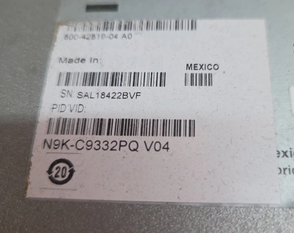 Cisco Nexus N9K-C9332PQ V04 32 Port QSFP 40G Switch 2x 650W Rack Kit - Image 4 of 4