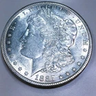 1887-S Morgan Silver Dollar Beautiful AU/BU Coin Rare Date