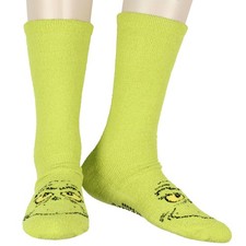 Dr Seuss Grinch Who Stole Christmas Matching Family Gripper Slipper Socks OSFM