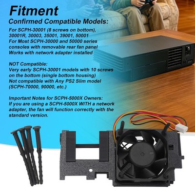 PlayStation 2 Fat Quiet Cooling Fan Upgrade Modification For SCPH