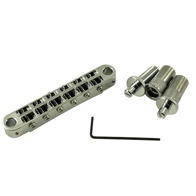 TonePros Metric Tune O Matic Bridge Large Posts & Notched Saddles Chrome T3BT-C