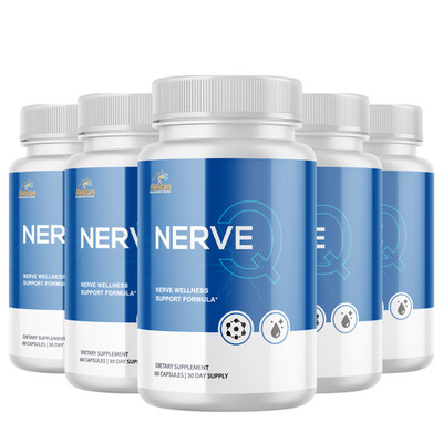 NERVE Q- Brain Support- 5 Bottles- 300 Capsules