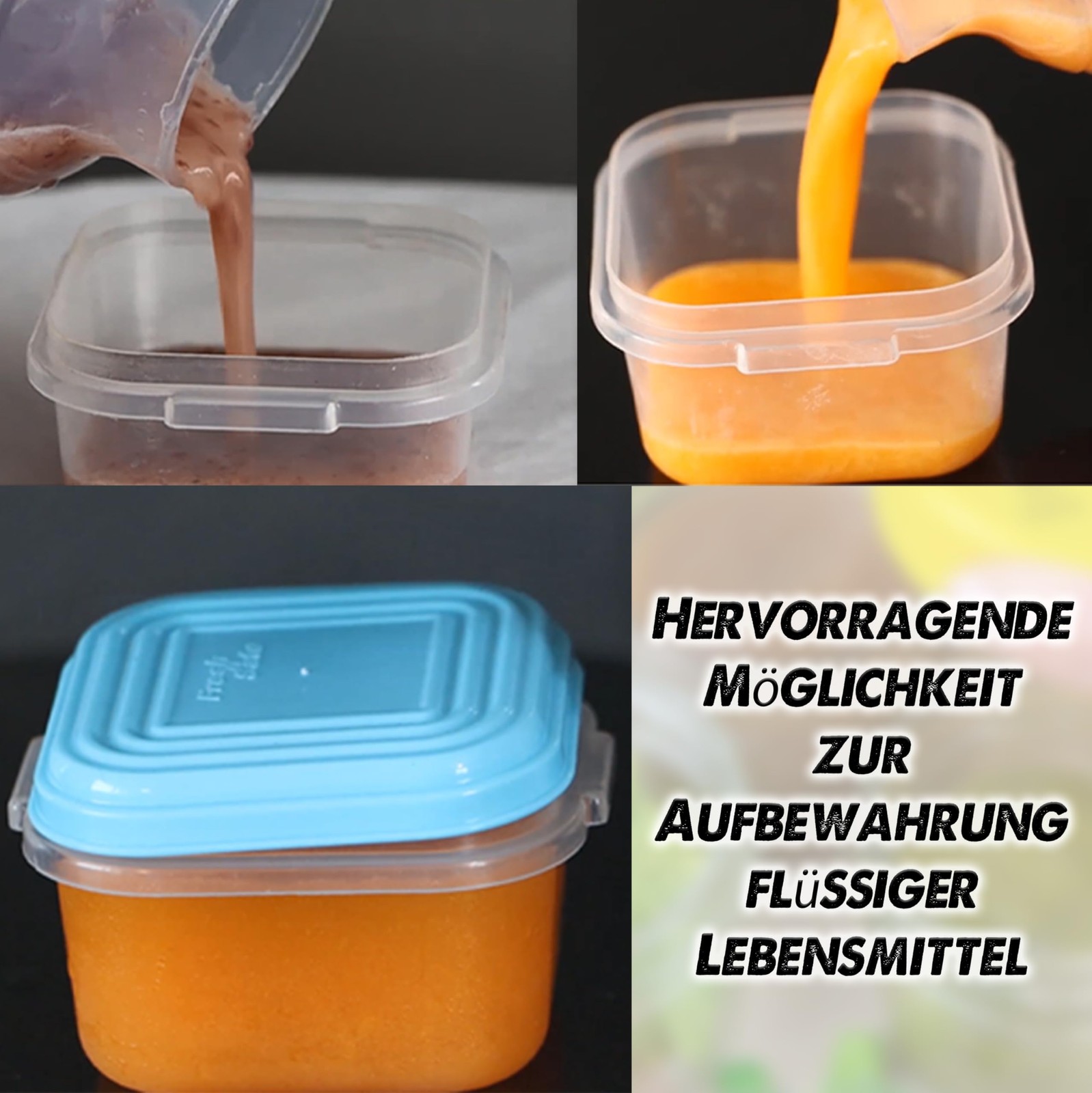 4oz ARSUK Small Containers w/Lids, Clear Jars, BPA-Free