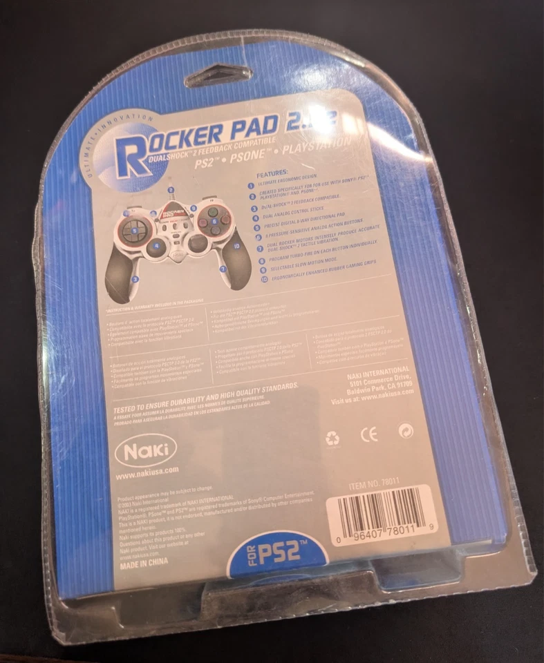 Naki Rocker Pad 2.5e Controller PS2 PS1 PSOne DualShock Compatible New Sealed - Image 2 of 4