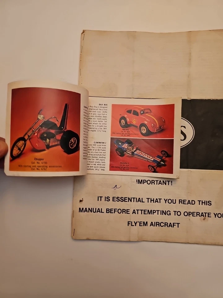 Vintage 1972 Testor Cox Airplane Model Manual & Brochure - Image 2 of 4