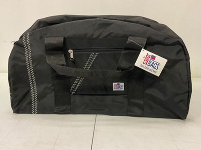 Genuine Sailor Bag - Medium Black Duffle Bag with White accents
