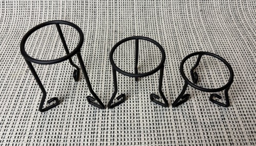 3 Stück Diamant Kegel Glas Teelicht Kerzenhalter mit Metallständer 5”, 3,75”, 2,5” - Bild 9 von 21