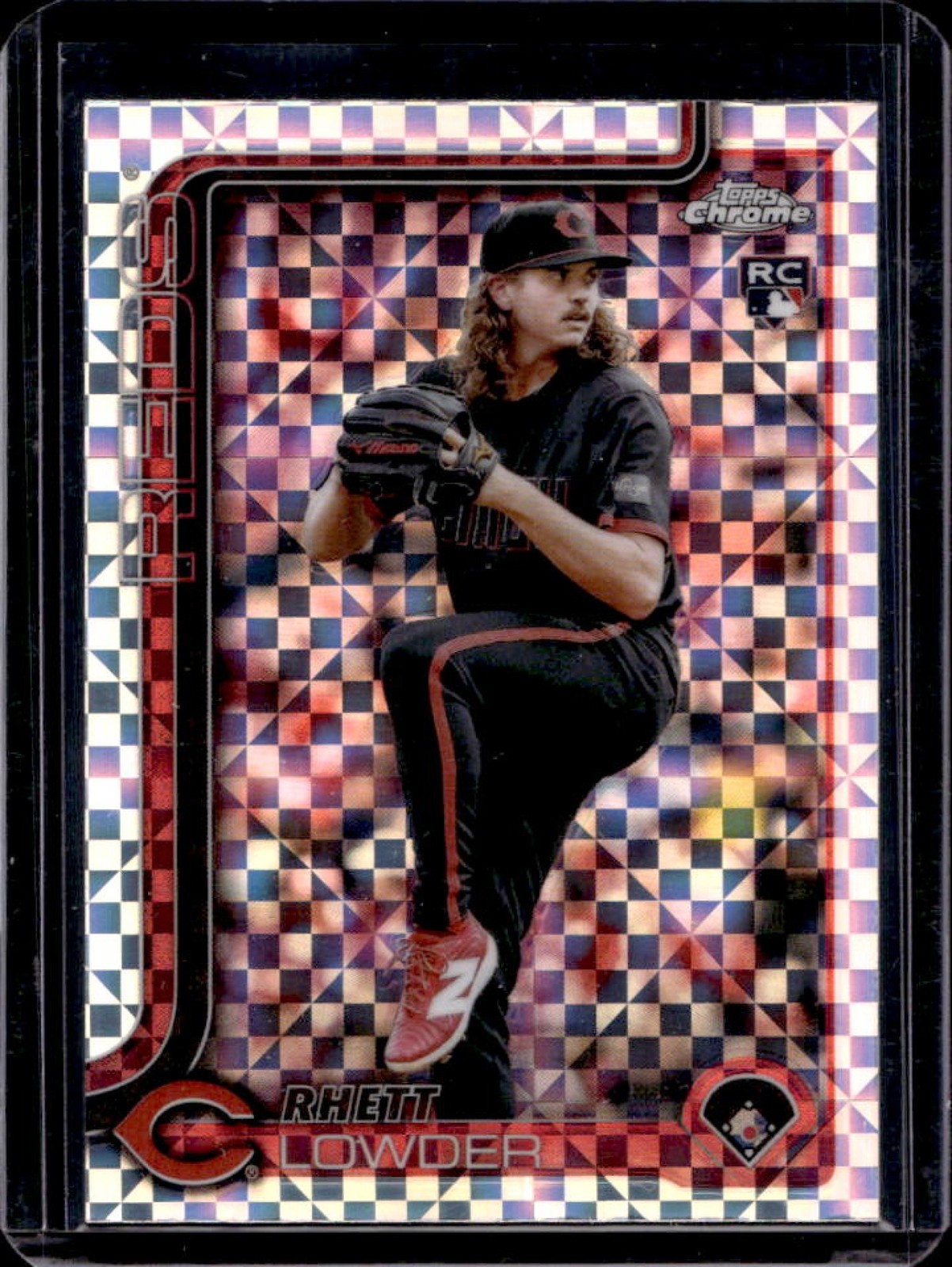 2025 Topps Chrome Rhett Lowder RC X-Fractor Rookie #147 Reds