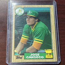 1987 Topps Jose Canseco #620 All-Star Rookie Oakland Athletics Baseball Card
