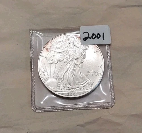 2001 American Silver Eagle  Coin 1 oz  Uncirculated 1 Ounce ASE .999 silver