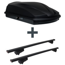 Dachbox LEVUP Cube 370 + Dachträger G3 Clop für BMW 5er Touring (Kombi) Typ E34