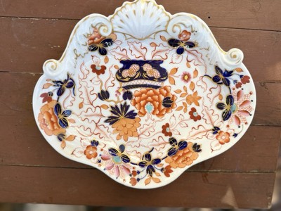 Antique English Imari Shell Dish c.1800 Attributed Worcester Chamberlain