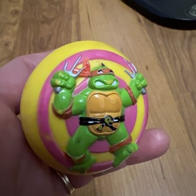 VTG 1990 TMNT Raphael Yo-Yo YOS Neon Yellow & Pink-Teenage Mutant Ninja Turtles