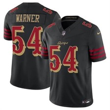 MEN Fred 54 Warner 2025 All Stitched Jersey, Black