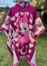 Minnie Adult Alpaca Poncho,Unisex, One Size. Made In Ecuador