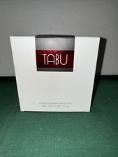 NEW TABU DUSTING POWER Fragrance Vtg Talc Talcum 4oz Seal Removed
