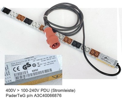 POWER DISTRIBUTOR PDU STROMVERTEILER PaderTeG A3C40066876 400V 24x C13 230V V704