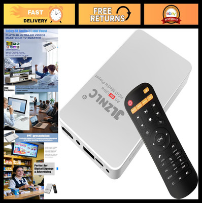 4K Ultra HD Media Player & HDD Enclosure, Plays MP4 MKV, Supports USB/MicroSD, A