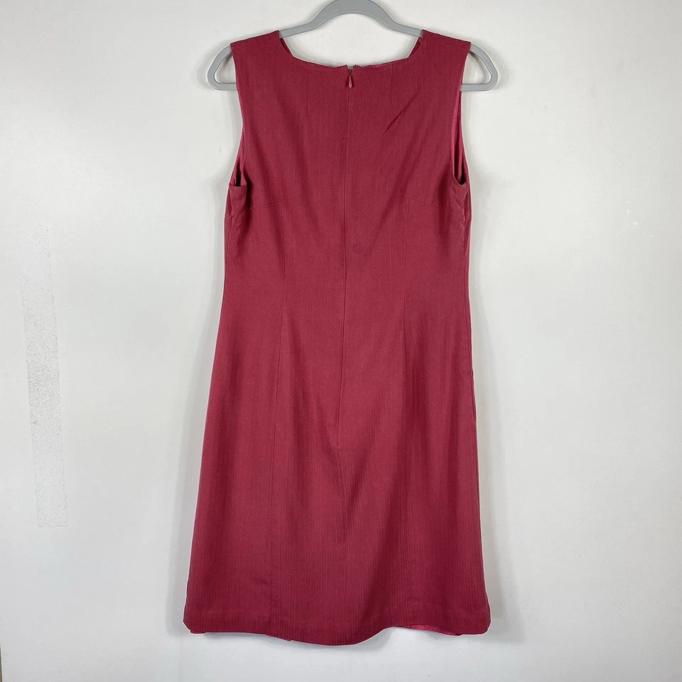 Vestido Tommy Bahama Talla 10 Seda Sin Mangas Cuello en V Rosa Foto 2 de 4