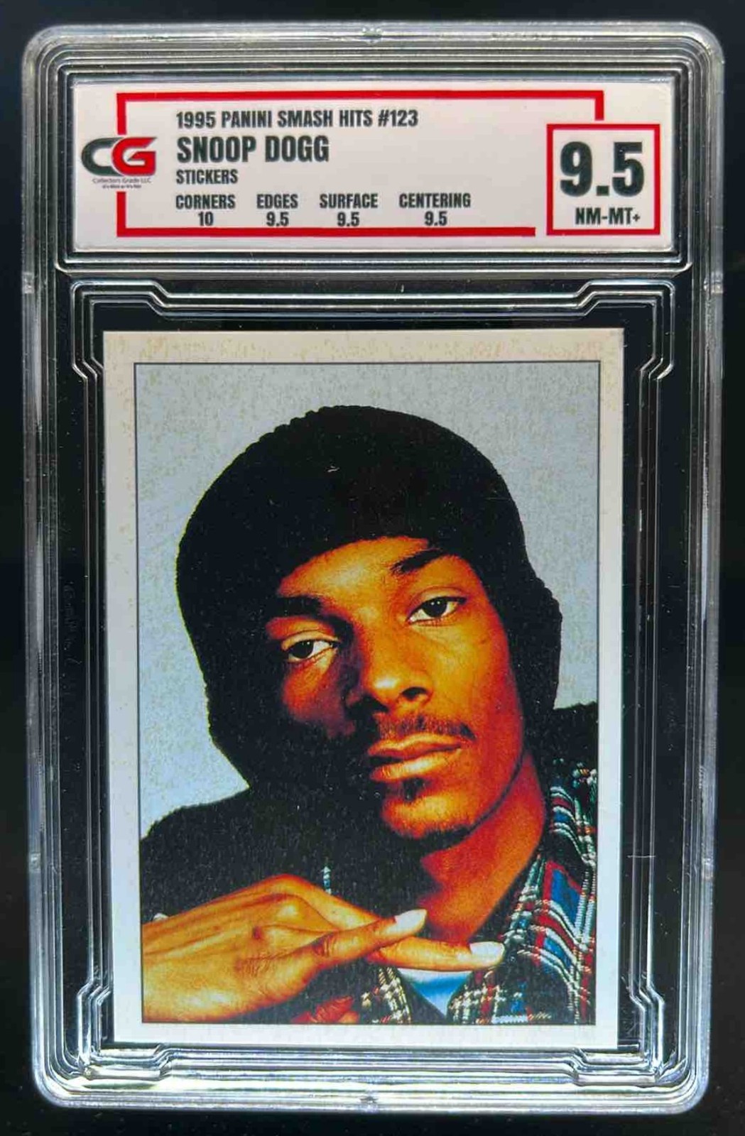 1995 Panini Smash Hits Stickers Snoop Doggy Dogg #123 CG 9.5