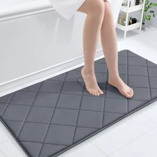 OLANLY Memory Foam Bath Mat 44x24, Ultra Soft and Absorbent Bathroom Rugs, Ma...